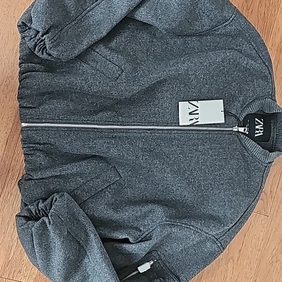 NEW Zara Wool Bomber Jacket